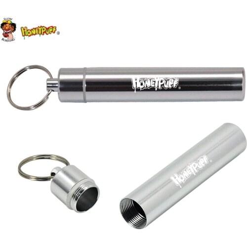 HONEYPUFF Silver Metal Airtight Sealed Herb Stash Jar Storage Container 10ML Aluminum Smell Proof Travel Tubes Tobacco Jars