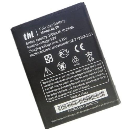 AZK BL-08 Mobile Phone Battery For THL 2015 2015A BL-08 BL08 BL 08 Real 2700mAh Replacement Battery