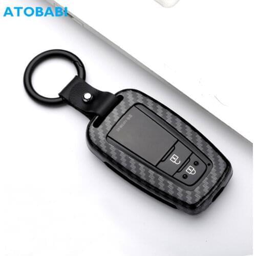 Alloy Car Key Case For Toyota CHR C-HR Camry Prado Prius 2017 2018 2019 Corolla RAV4 Keychain Protector Bag Remote Fob Cover