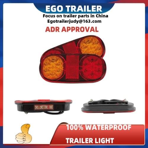 Ego trailer 2PCS /1pairTRAILER LED tail lights lamp boat trailer 12V trailer parts truck built in Number plate light submersible