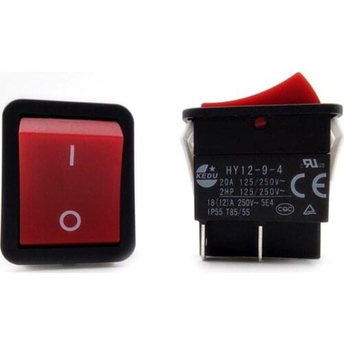 HY12-9-4 4 Pins Push Button On Off On Rocker Switch Pushbutton Switches for Electric Power Tools 125/250V