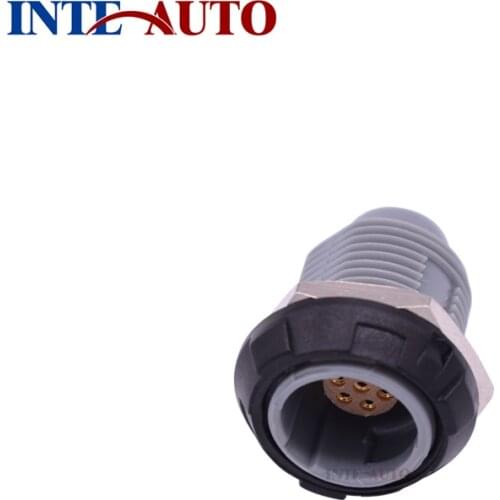 IP50 Plastic Round multi-pins medical push pull self-locking circular connector, PZKA socket two keys 40 degree solder pins