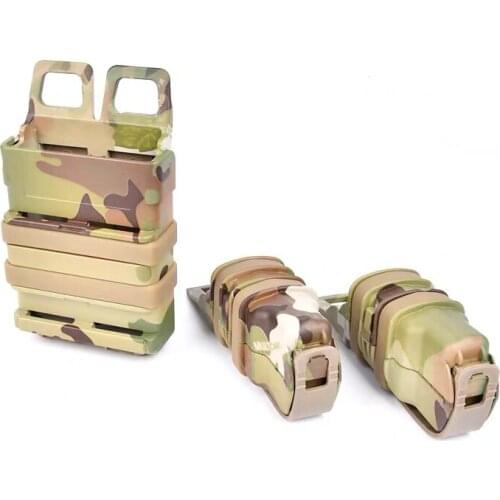 FMA Camouflage Quick Pull Set Double Single link 5.56 MOLLE Plastic rigid Accessory box For M4 MAG