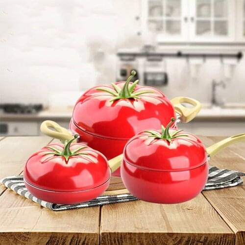 Flat Bottom Non-stick Pan Milk Pot Induction Cooker Universal Fruit Type Tomato Non-stick Milk Pot Soup Pot