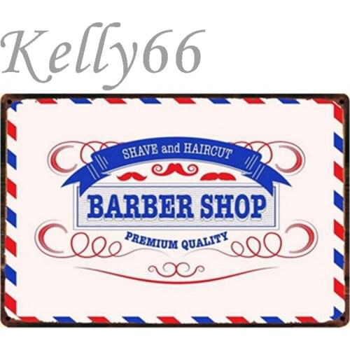[ Kelly66 ] Barber shop old Metal poster Decor Painting Wall tin signs Plaque 20*30 CM Size Y-1066