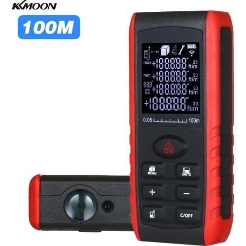 KKMOON 100M Portable Digital Laser Distance Meter Diastimeter Laser Rangefinder Meter Measuring Area Volume Measurement