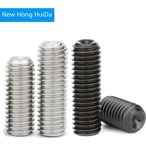 M2 M2.5 M3 M4 M5 M6 M8 M10 Hex Socket Head Cap Set Grub Screw Metric Thread Headless Allen Cup Point Bolt 304Stainless Steel