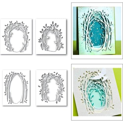 2020 New Thanksgiving Plant Tree Forest Metal Cutting Dies For DIY Cut Paper Craft Making Background Card Scrapbooking NO Stamps