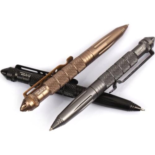 Multi-functional Metal Outdoor EDC Tool Ballpoint Pens Aviation Aluminum Alloy Anti-slip Self Defense Tactical Pens Stationery