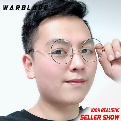 Fashion Round Glasses Frame Lunette Men Vintage Metal Frame Clear Lens Glasses Optical Glasses Women Mirror Plain 2018