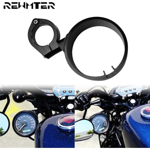 Motorcycle CNC Side Mount Speedometer Barcket 39mm Clamp Black For Harley Dyna Sportster XL 883 1200 72 48 Super Glide FXDX
