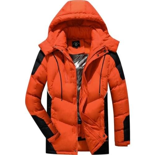 Men Jacket Parka Brand 2021 Winter New Fur Collar Hooded Jacket Men Coat Windproof Multi-Pocket Outdoor Casual Mens Jackets