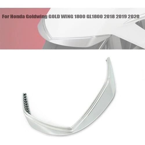 For Honda Goldwing 1800 F6B GL1800 2018-2020 Motorcycle ABS Plastic Fairing Chrome Front Fender Trim Case Decoration Cover