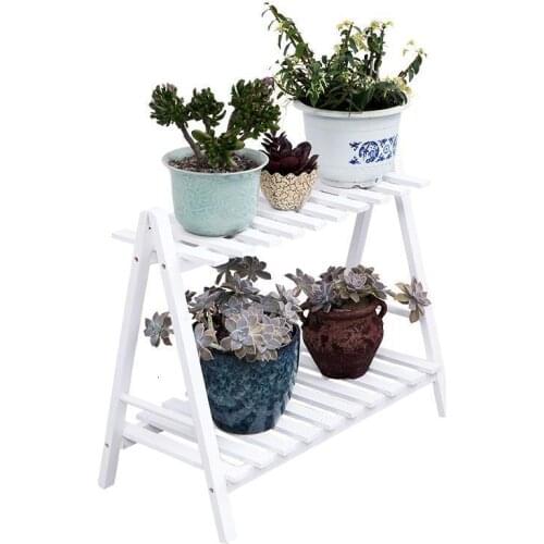 Wooden Shelves For Estanteria Escalera Terraza Plantenstandaard Outdoor Stand Rack Stojak Na Kwiaty Balcony Flower Plant Shelf