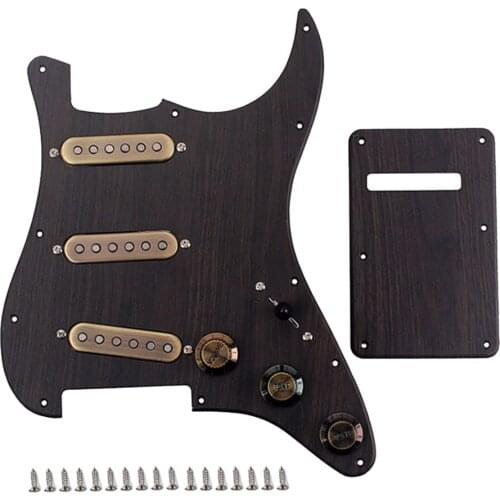 Prewired Loaded Alnico V Pickguard Set Rosewood For ST Guitar Pickups Metal