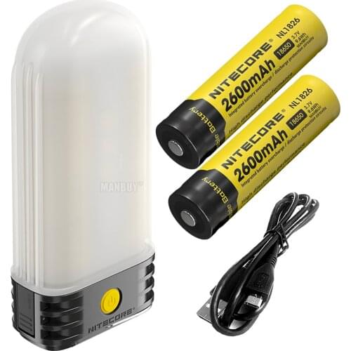 Sale Nitecore LR60 High CRI 9LED Camping Lantern & Power Bank & Battery Charger with 2x 18650 Rechargeable Battery Magnetic Base