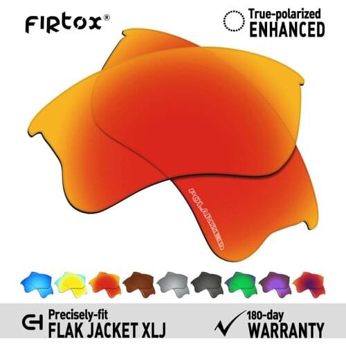 Firtox Anti-Seawater Polarized Lenses Replacement for-Oakley Flak Jacket XLJ Sunglasses (Lens Only) - Multiple Colors