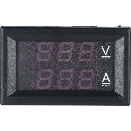LED DC0~100V 10A Digital Voltmeter Ammeter Red/Blue Dual Color Display Voltage and Ampere Meter Volt Amp Gauge Panel