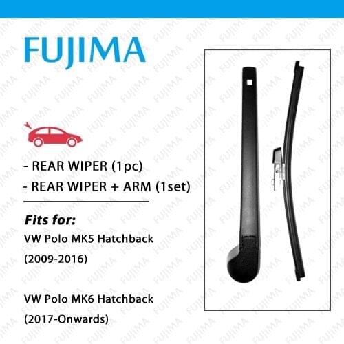 Rear Wiper and Arm for VW POLO MK5 MK6 Hatchback (2009-Onwards) Back Window Windscreen POLO V/5/VI/6 Rear Wiper Blade with Arm
