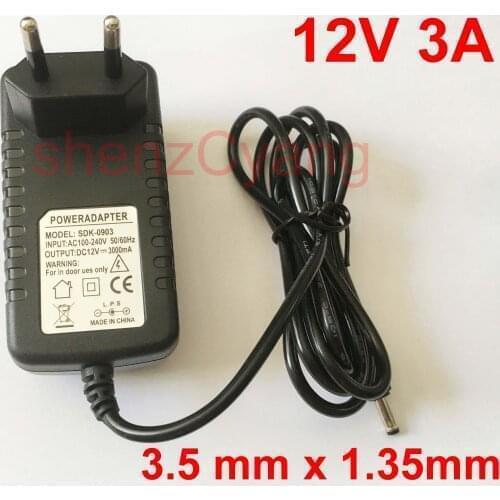 1PCS High quality 12V 3A Tablet Battery Charger AC Adapter for Cube i7 Cube i9 tablet pc Power Supply Adapter 3.5mmx1.35mm