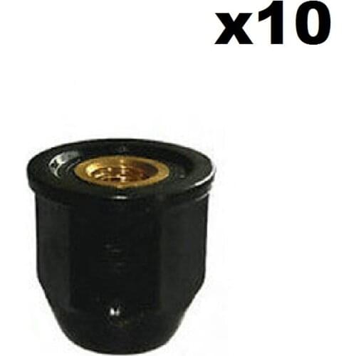10x For Honda 75307-SN7-000 Moulding Nut With Brass Insert M4-0.7 12mm Flange OD / Nylon Retainer Clip