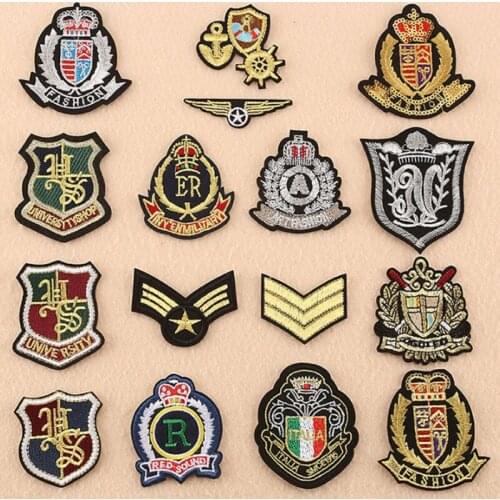 2pcs Cap Badge Embroidery Patch Iron On Patchwork Clothing Sticker Motif Applique Baby Dress Bags T-shirt Decor