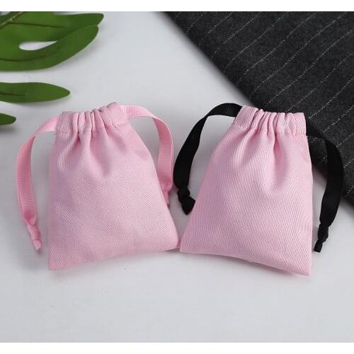 20pcs Jewelry Packaging Wedding Favor Bags Small Cotton Canvas Bags Mini Drawstring Bag Necklace Earring Jewelry Gift Pouch