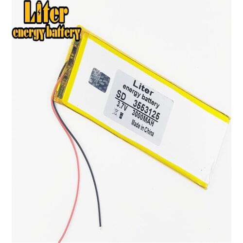 3.7V 3000mah 3553125 355125Lithium Polymer Li-Po Rechargeable Battery For Mp4 Mp5 GPS PAD E-Book tablet pc power bank video game