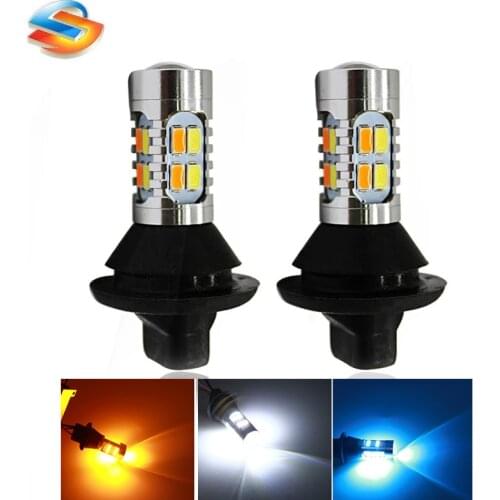 2PCS BA15S BAU15S 1156 P21W S25 T20 W21W WY21W 7440 light Daytime Running Light Turn Signal Dual Mode DRL LED External Lights