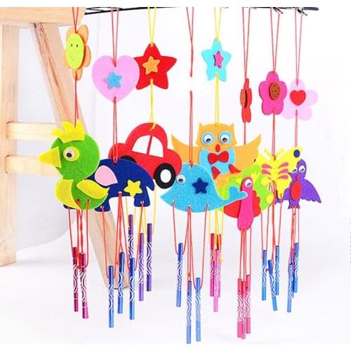 EVA 3D Wind Chimes Craft Toy Handmade DIY Toy Kits Windbell Arts & Crafts Hangings Stickers Kids Kits Birthday Educational Gift