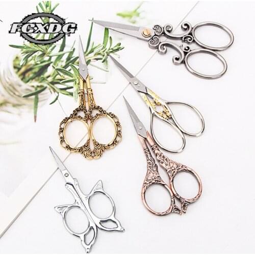 European Vintage Craft Scissors for Sewing and Needlework DIY Sewing Tools Zig Zag Fabric Scissors Antique Embroidery Scissors