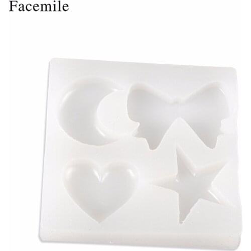 Facemile 1PCS Bow Epoxy Silicone Mold Bracelet Pendant Jewelry Doming Mould Resin Casting Mould Craft Fondant Cake Decor Tool