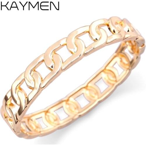 Hot Selling Zinc-alloy Golden Color Chain Charm Bangle Punk Style Fashion Cuff Bracelet for Unisex Pary Jewelry Bijoux BR-03208