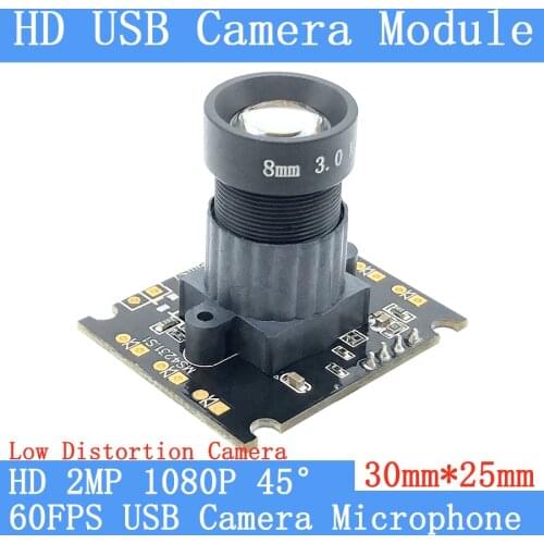 1920*1080P Starlight Low illuminance 45° HD MJPEG 60fps High Speed CCTV Android Linux UVC Webcam 2MP USB Camera Module