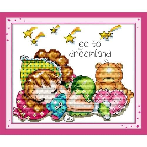 Everlasting Love Dream Chinese Cross Stitch Kits Ecological Cotton Stamped Printed 14 11CT DIY Gift Wedding Decoration For Home