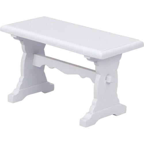 1/12 Dollhouse Miniature Desk Chic Table Dining Room Modern Furniture Model Decoration