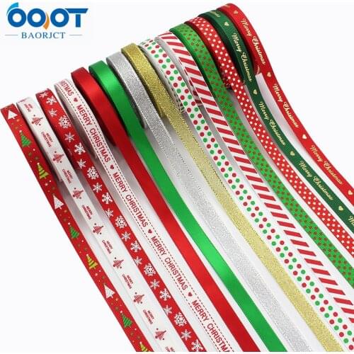 20708,3/8"(10mm),10yards Christmas series Cartoon grosgrain ribbons,bow cap accessories party Gift wrap DIY handmade materials