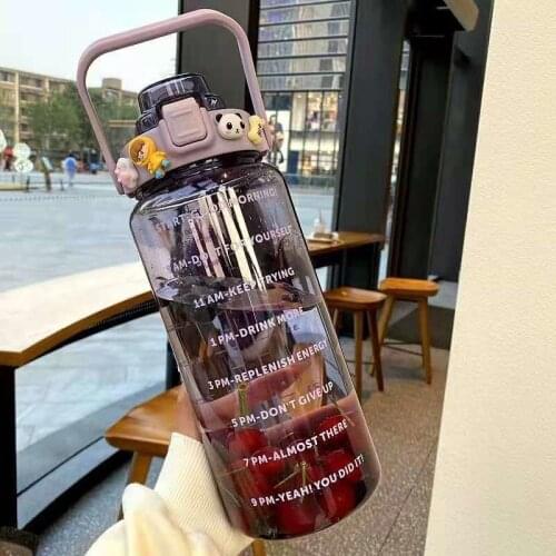 Summer Transparent Super Large Capacity Water Cup Outdoor Sports Portable Travel Water Cup Climbing Kettle Camp Water Bottle Cup