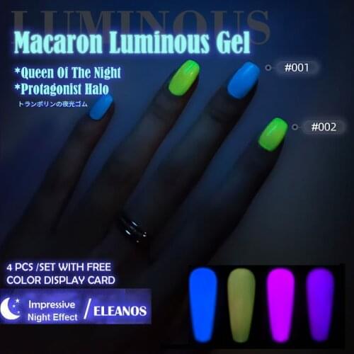 Hotsale Luminous Gel Nail Polish Glow In Dark Color Semi Permanent Soak Off UV LED Gel Varnish Fluorescent Base CoatNail Art