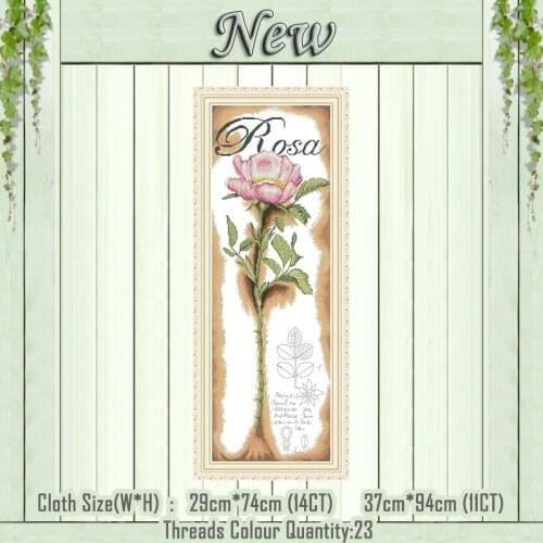 Rose flowers pink home decor diy painting counted print on the canvas DMC 11CT 14CT kits Cross Stitch Embroidery needlework Sets