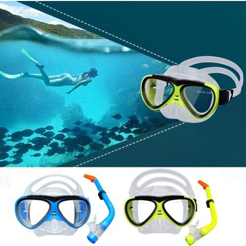 Snorkeling goggles set, with snorkeling anti-fog swimming equipment, professional diving 180 panoramic view lurking goggles set