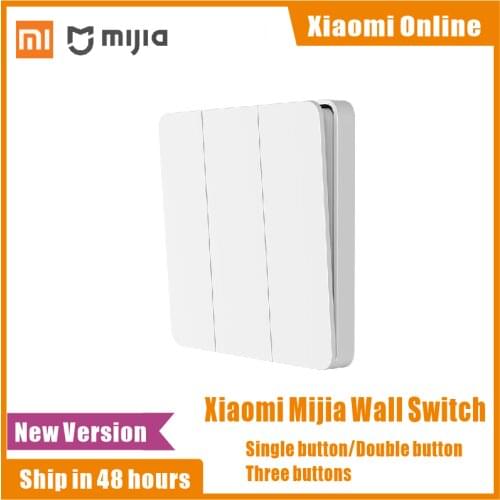 2020 Xiaomi Mijia Wall Switch Single Double triple Open Dual Control Switch 2 Modes Switch Over Intelligent Lamp Lights Switch