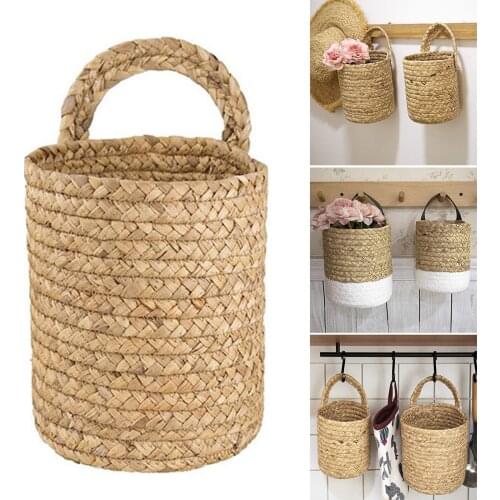 Small Wall Mounted Storage Корзина Для Белья Basket Seaweeds Woven Hanging Basket For Organizing Plants Xh8z
