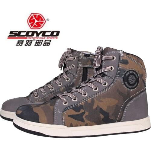 New SCOYCO Motorcycle locomotive shoes Knight equipment Cycling shoe ventilation Motorbike BootsRoad leisure Ankle protection