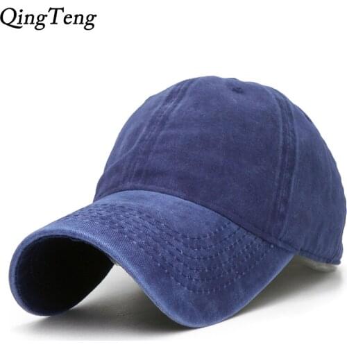 Solid Color Mens Caps Washed Cotton Adjustable Baseball Cap Women Outdoor Sports Snapback Cap Casual Sun Dad Hats Wholesale