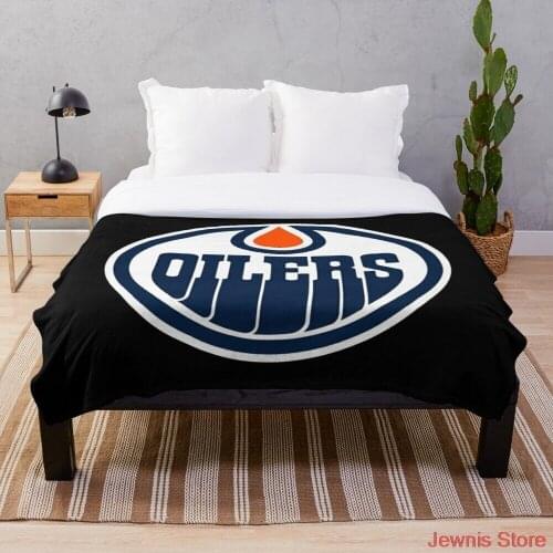 Oilers edmonton Throw Blanket Blanket Throws on Bed/Crib/Couch 150x200CM adult Baby Girls Boys Kids Gift Christmas