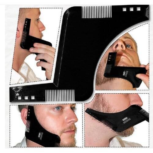 Hot sale Double-side Beard Shaping Styling Template Beard Comb Men Shaving Tools ABS Comb for Hair Beard Trim Template Combs