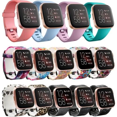 Watch Strap for fitibit Versa 2 Band Soft Silicone Printed Adjustable Smart Watch Wristband Bracelet for Fitbit Versa/Versa 2