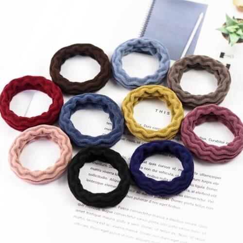 10Pcs/Lot Fashion Basic Elastic Hair Bands Tie Ponytail Holder Rubber Scrunchies Headband For Girl Women Hair Accessorie
