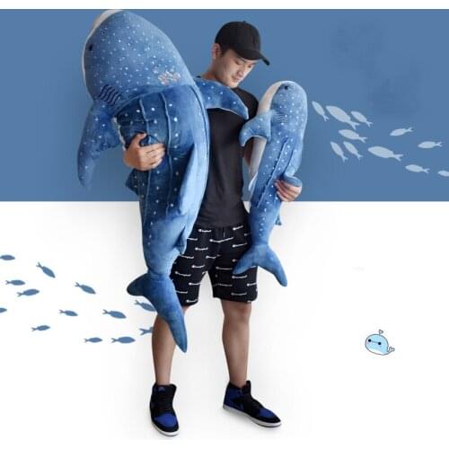 Jumbo animal whale shark plush toy big blue whale pillow doll sea animals toys girlfriend Valentines Day gift 100cm 150cm